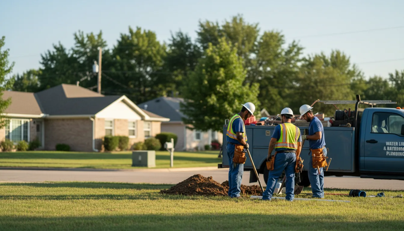 Residential water line and bathroom plumbing service in Newtown Square, PA